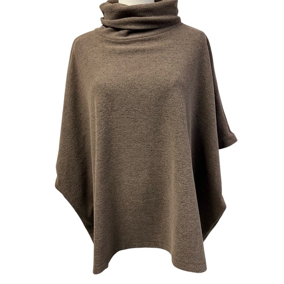 Caslon Turtleneck Fleece Poncho Mobwife Cabincore Oversized Relaxed Womens xs/s - Picture 1 of 14